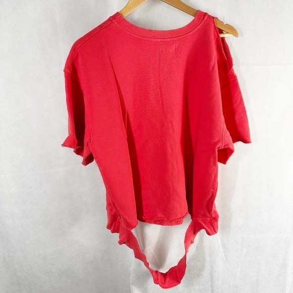 Hudson Cut Sleeve Pullover Grunge Distressed Sweatshirt Size Small - Picture 3 of 15